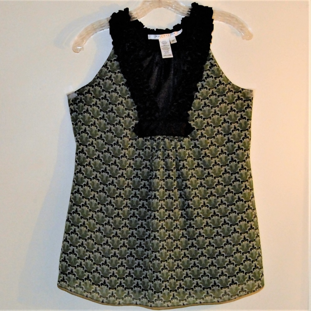 Max Studio Sleeveless Top w/ Detailed V-Neck SP